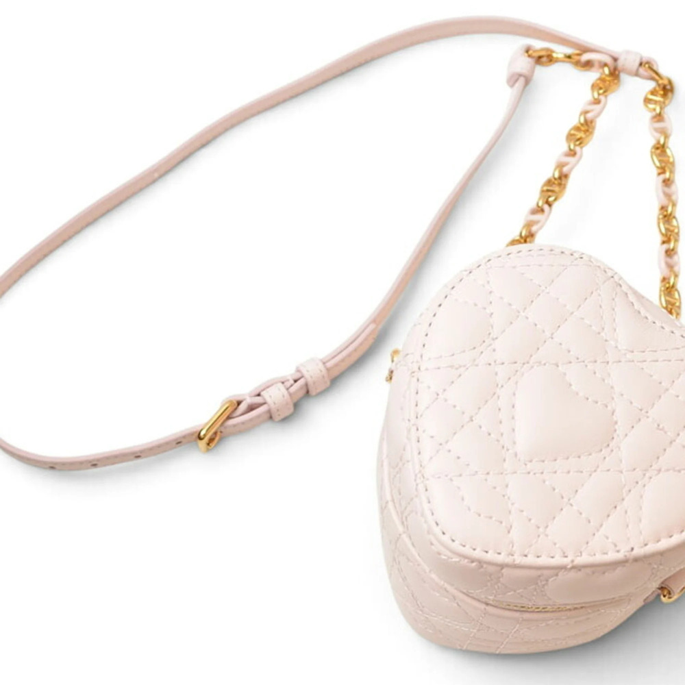Christian Dior DIORAMOUR Caro S5191UNIQ Shoulder Bag Mini Vanity Heart Pouch ...